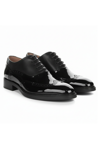 Harry - Scarpe brogue da uomo in vernice nera