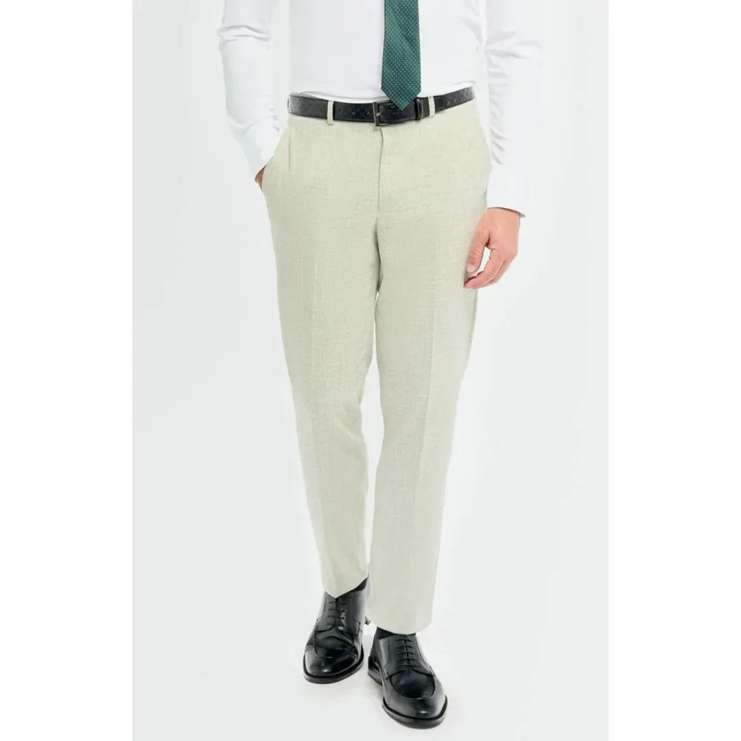 Tropez - Pantaloni formali da uomo verde salvia