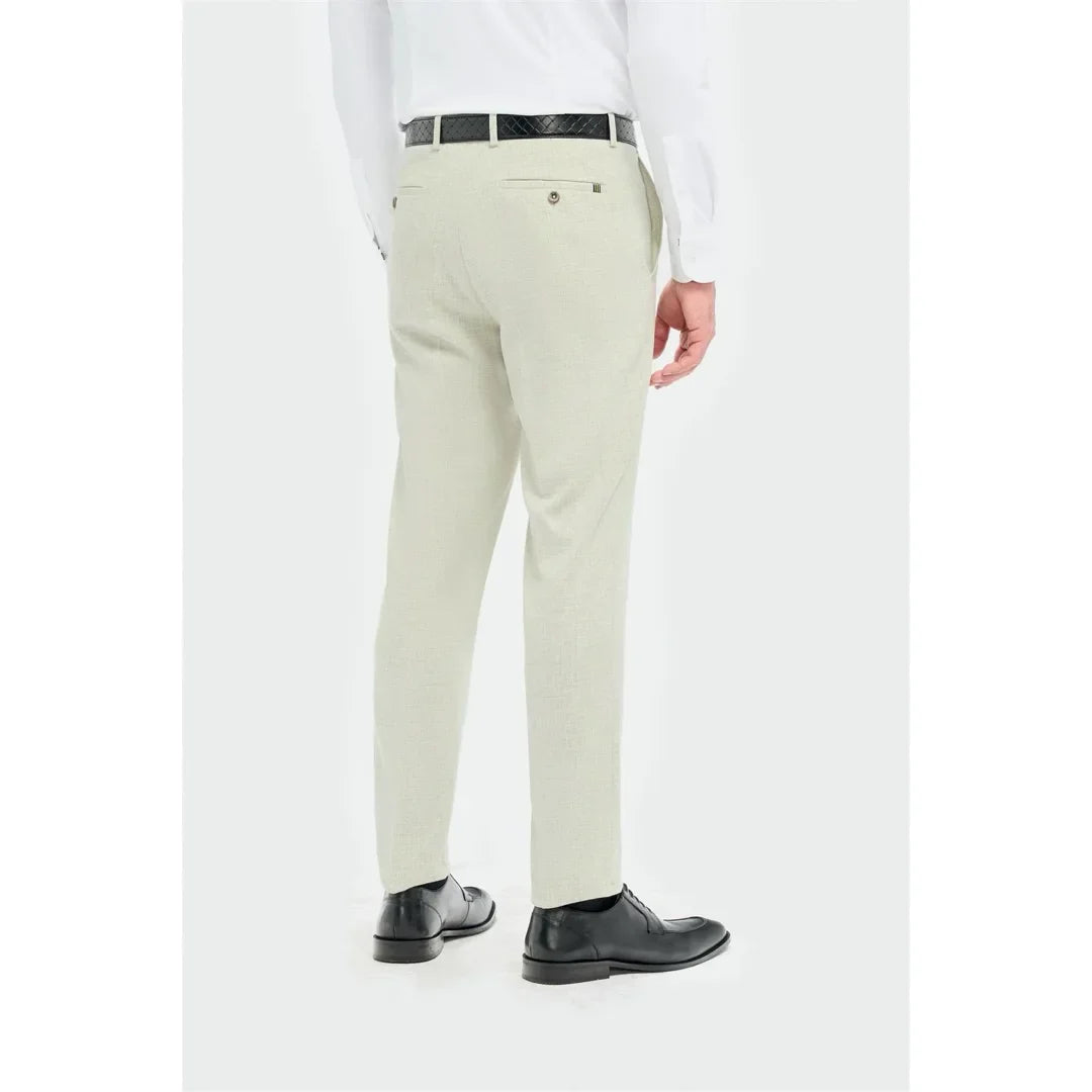 Tropez - Pantaloni formali da uomo verde salvia