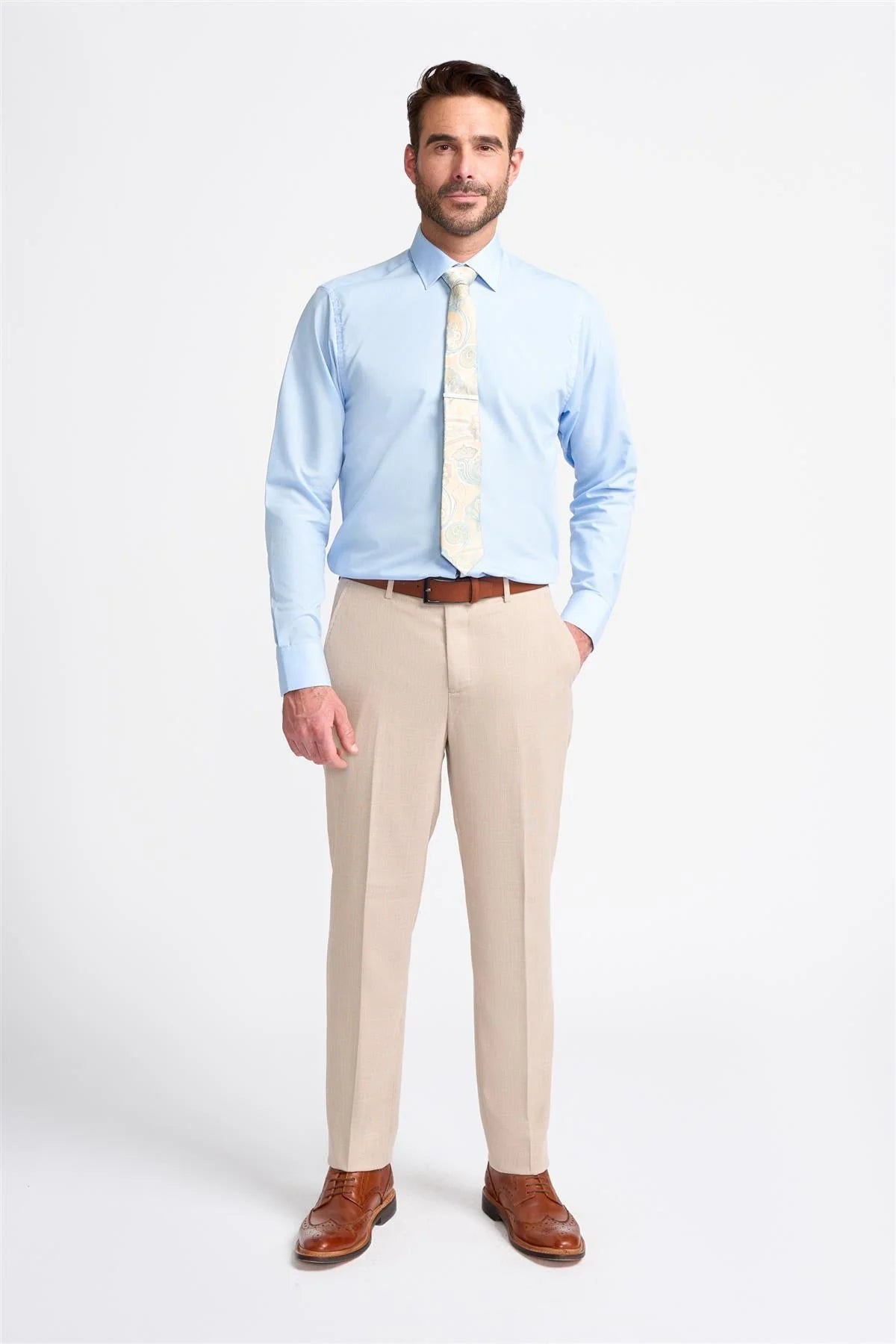 Miami - Pantaloni da sposa beige da uomo