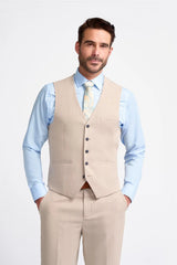 Miami - Gilet da uomo beige da sposa