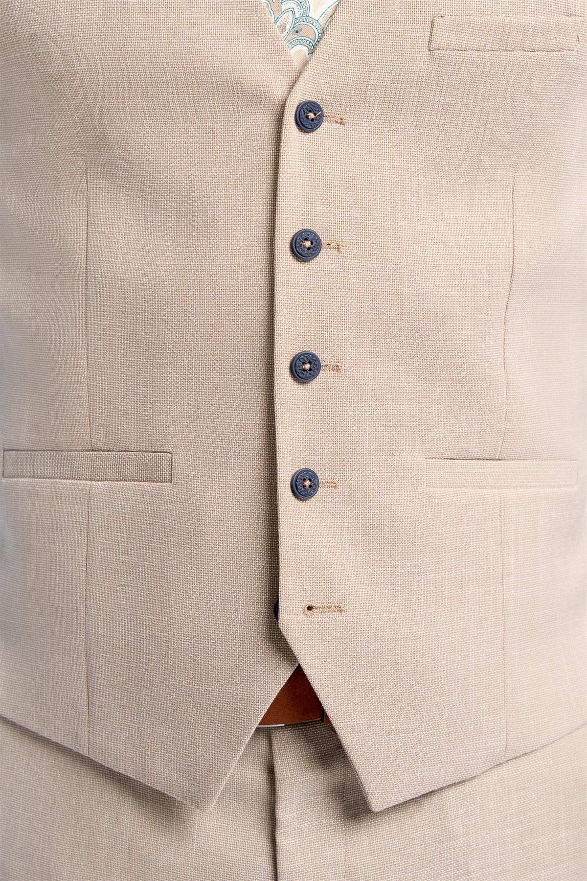 Miami - Gilet da uomo beige da sposa