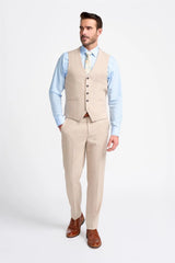 Miami - Gilet da uomo beige da sposa