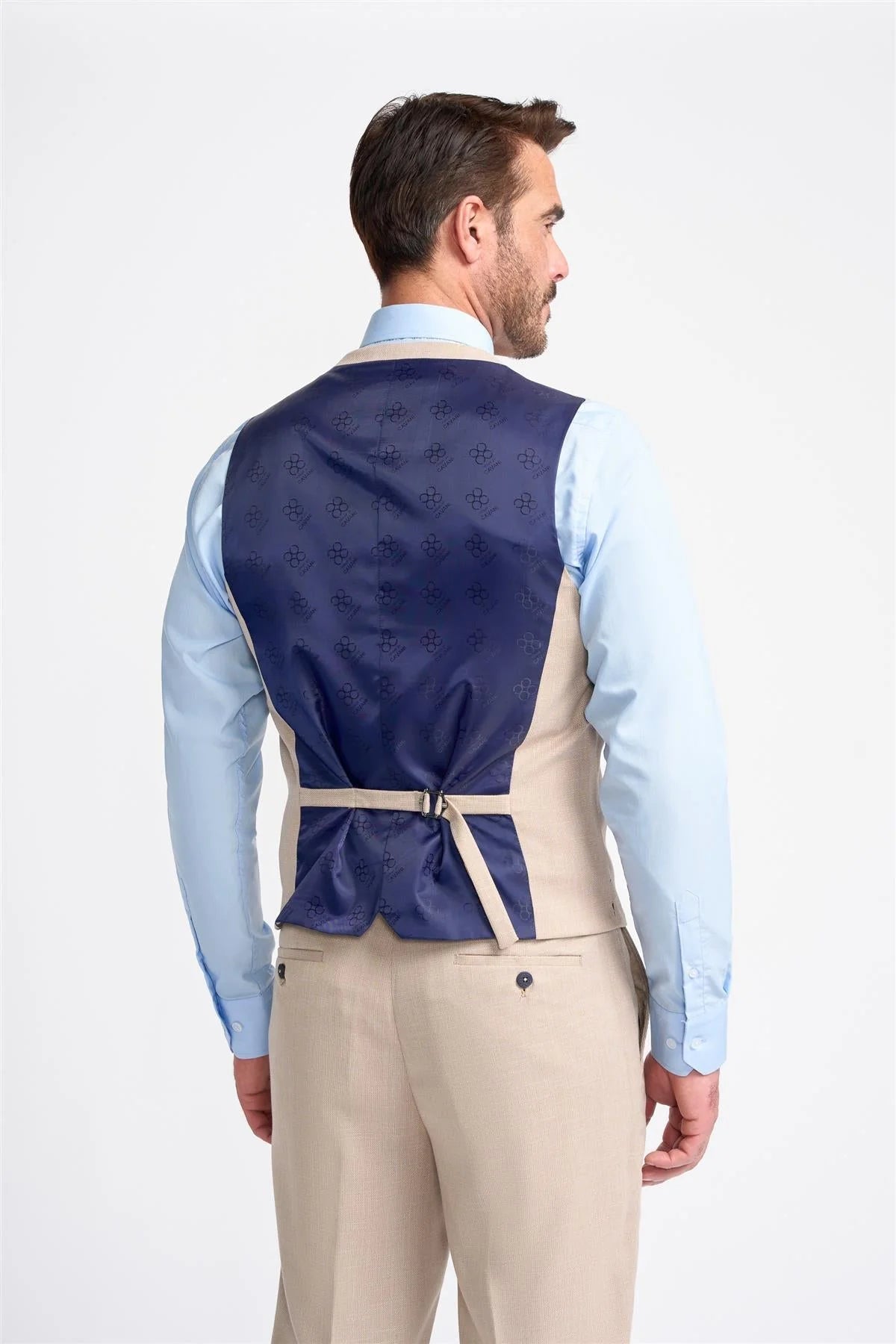 Miami - Gilet da uomo beige da sposa