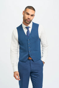 Miami - Gilet da uomo blu da sposa