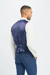 Miami - Gilet da uomo blu da sposa