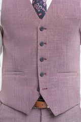 Miami - Gilet estivo slim fit rosa da uomo