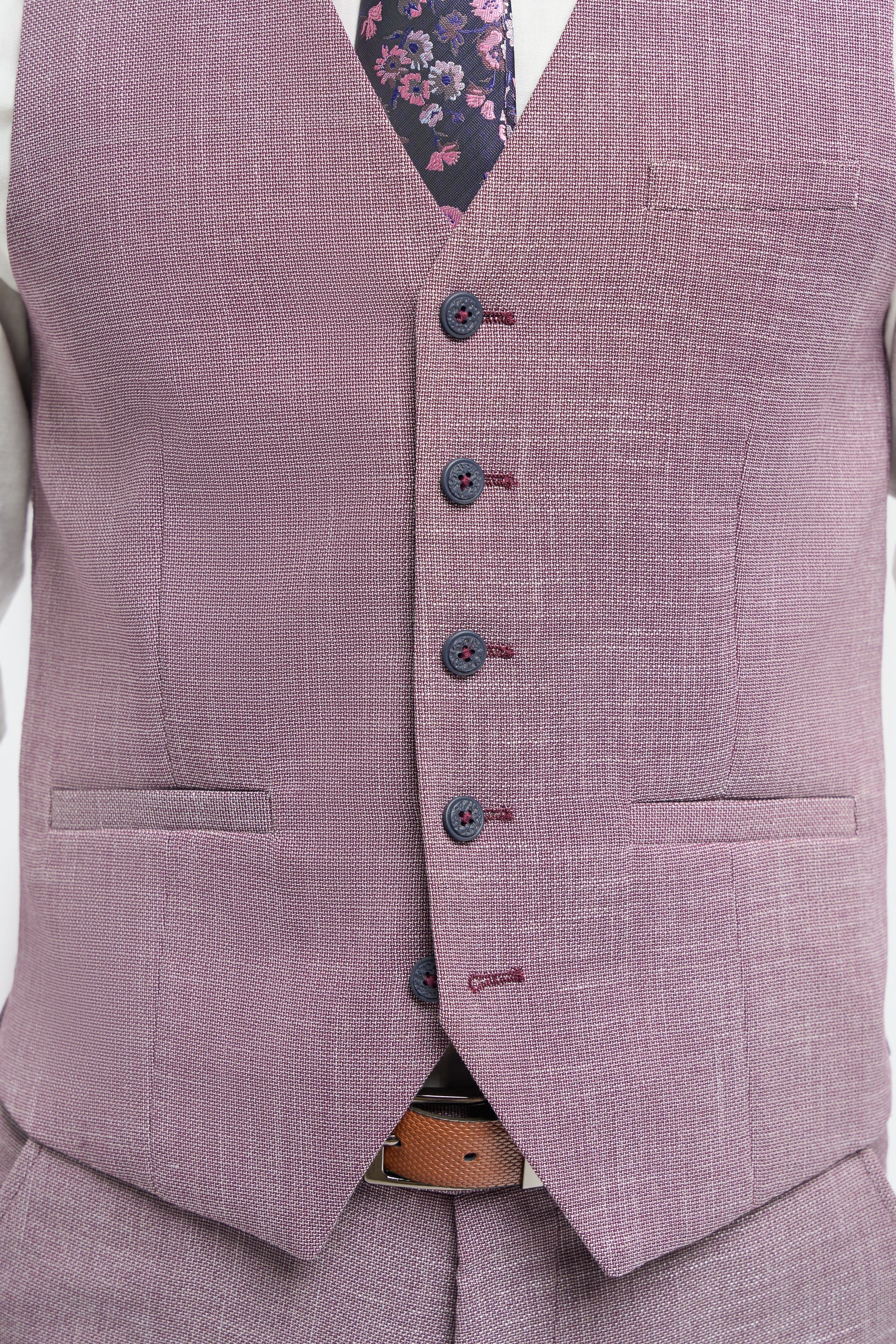 Miami - Gilet estivo slim fit rosa da uomo