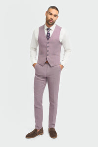 Miami - Gilet estivo slim fit rosa da uomo