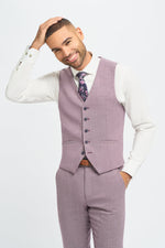 Miami - Gilet estivo slim fit rosa da uomo