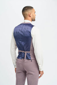 Miami - Gilet estivo slim fit rosa da uomo
