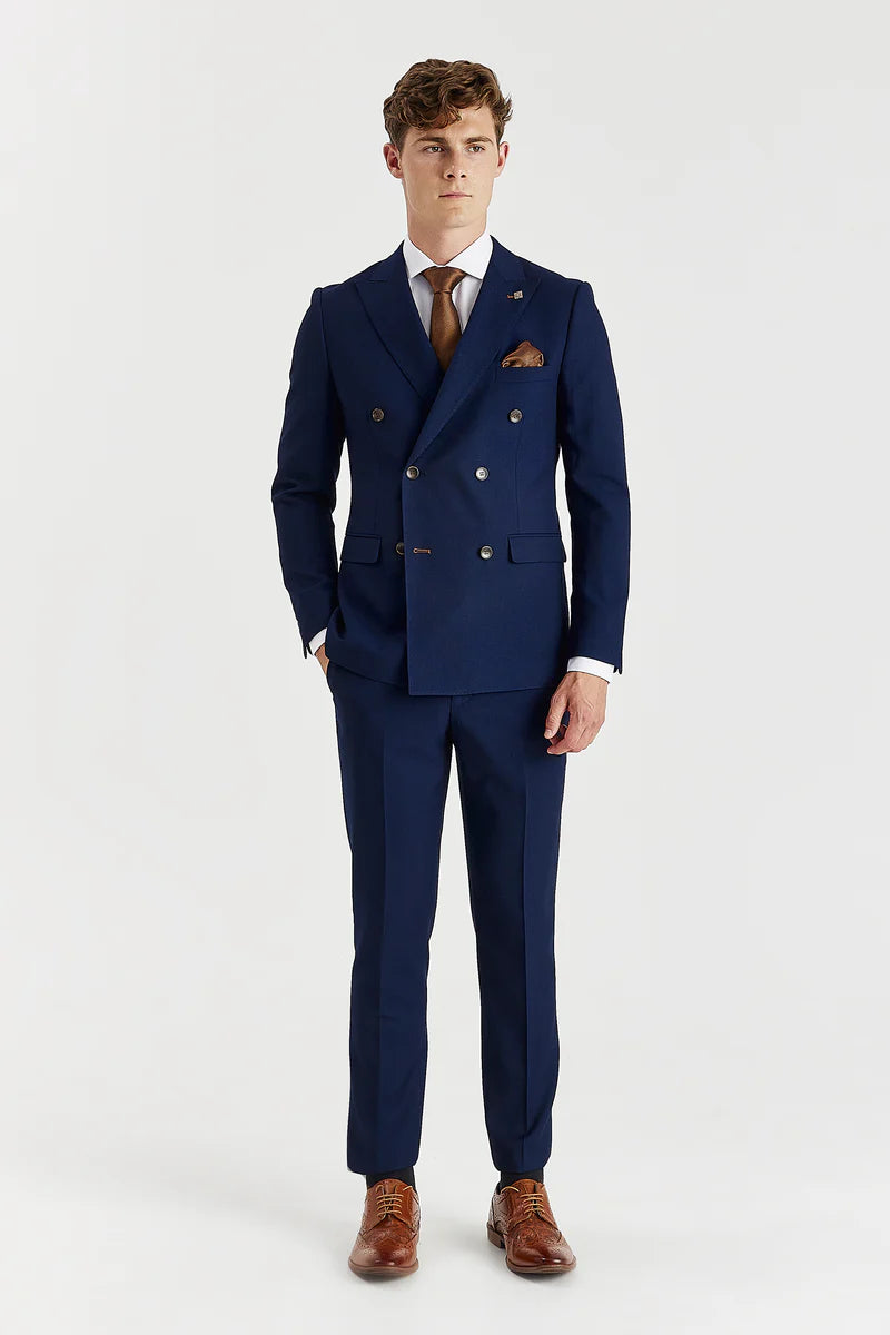 Mayfair - Abito doppiopetto blu navy da uomo, 2 pezzi