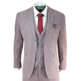 Mens Blush Pink Summer Linen Suit