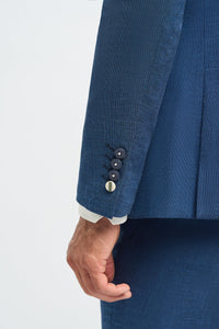 Abito estivo in lino blu da uomo