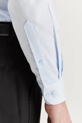 Camicia elegante da uomo classica con doppio polsino e colletto alla francese - Blu