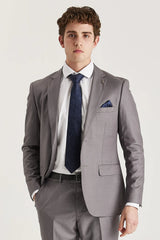 Edward - Blazer grigio su misura da uomo