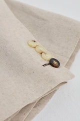 Abito da uomo estivo in lino beige TP-21, 3 pezzi