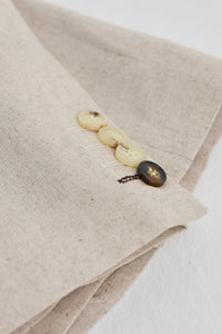 Abito da uomo estivo in lino beige TP-21, 3 pezzi