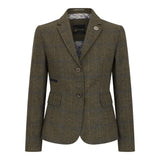 TPSTZ71 - Blazer in tweed verde oliva da donna