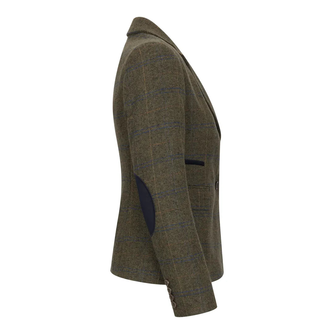 TPSTZ71 - Blazer in tweed verde oliva da donna