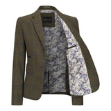 TPSTZ71 - Blazer in tweed verde oliva da donna