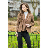 TPSTZ73 - Blazer in tweed marrone quercia da donna