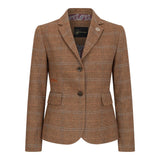 TPSTZ73 - Blazer in tweed marrone quercia da donna