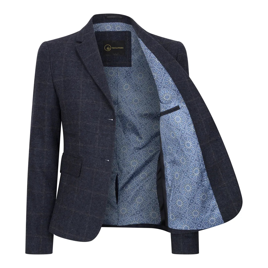 TPSTZ72 - Blazer in tweed blu navy da donna