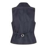 TPSTZ72 - Gilet blazer in tweed blu navy da donna