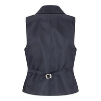 TPSTZ72 - Gilet blazer in tweed blu navy da donna