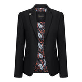 TPW-13 - Completo da donna nero a tinta unita, 3 pezzi