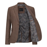 TPW50 - Abito da donna marrone in 3 pezzi con motivo Principe di Galles