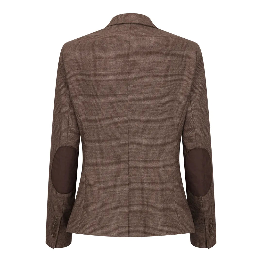 TPW50 - Abito da donna marrone in 3 pezzi con motivo Principe di Galles