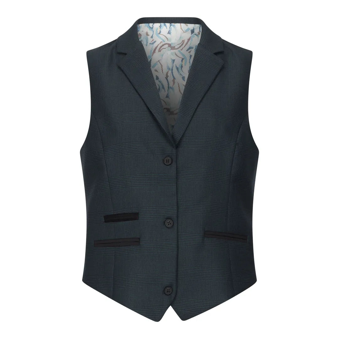 TPW53 - Completo da donna verde a 3 pezzi in stile Principe di Galles