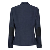 TPW-AK-04 - Abito da donna in tweed a spina di pesce blu navy, 3 pezzi
