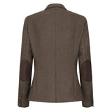 TPW-AK-06 - Abito da donna in tweed a spina di pesce marrone, 3 pezzi