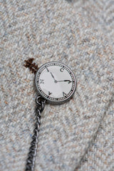 Thomas - Abito da uomo in tweed misto lana grigio, 3 pezzi