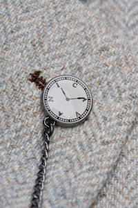 Thomas - Abito da uomo in tweed misto lana grigio, 3 pezzi