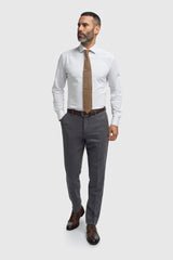 Thomas - Abito da uomo in tweed misto lana blu navy, 3 pezzi