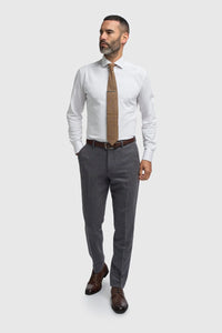 Thomas - Abito da uomo in tweed misto lana blu navy, 3 pezzi