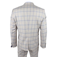 Warwick - Men's Beige Checked Blazer