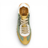 Aglae 02 - Sneakers da uomo in pelle verde beige