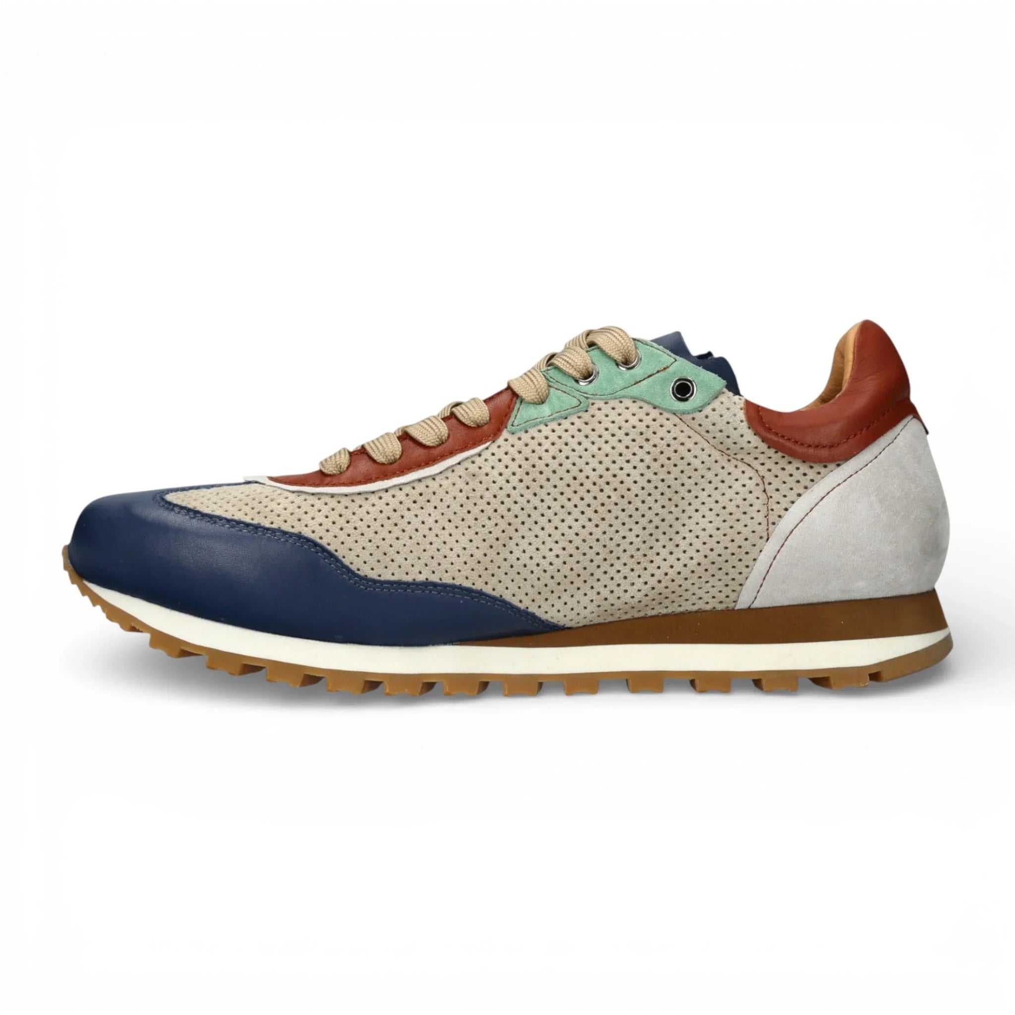 Aglae 02 - Sneakers da uomo in pelle grigio-blu
