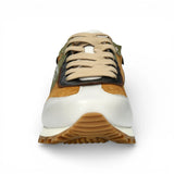 Aglae 02 - Sneakers da uomo in pelle bianca e marrone chiaro
