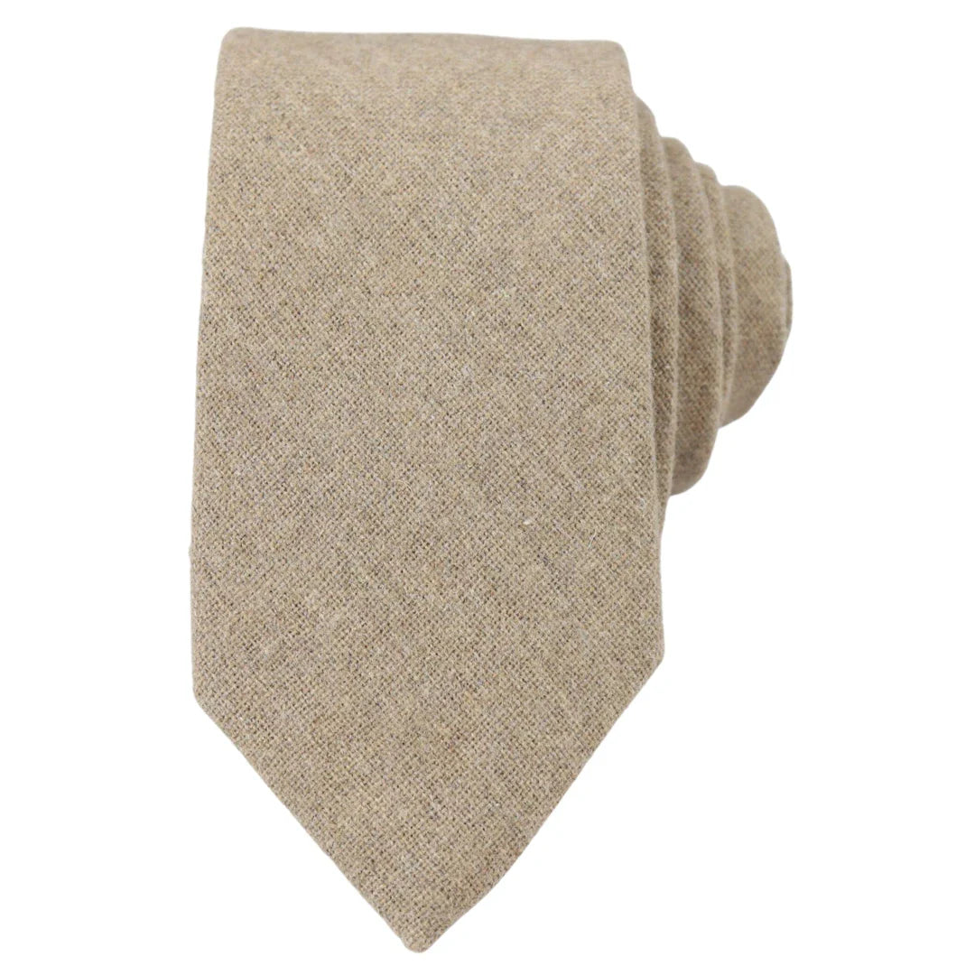Camel Beige Oak Tweed Tie Hankie Handkerchief 2"