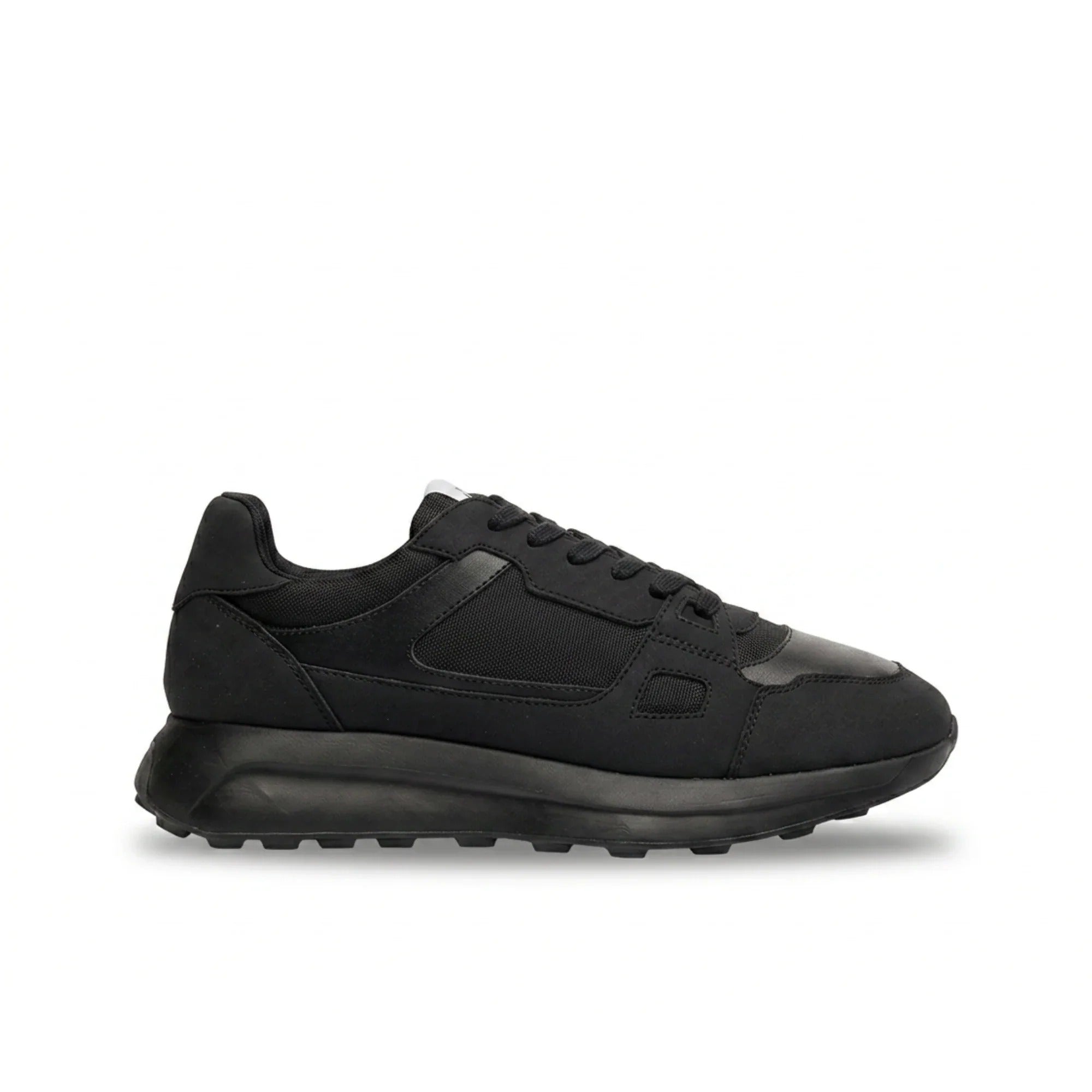 Albany - Sneakers casual da uomo nere in mesh traspirante