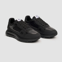 Albany - Sneakers casual da uomo nere in mesh traspirante