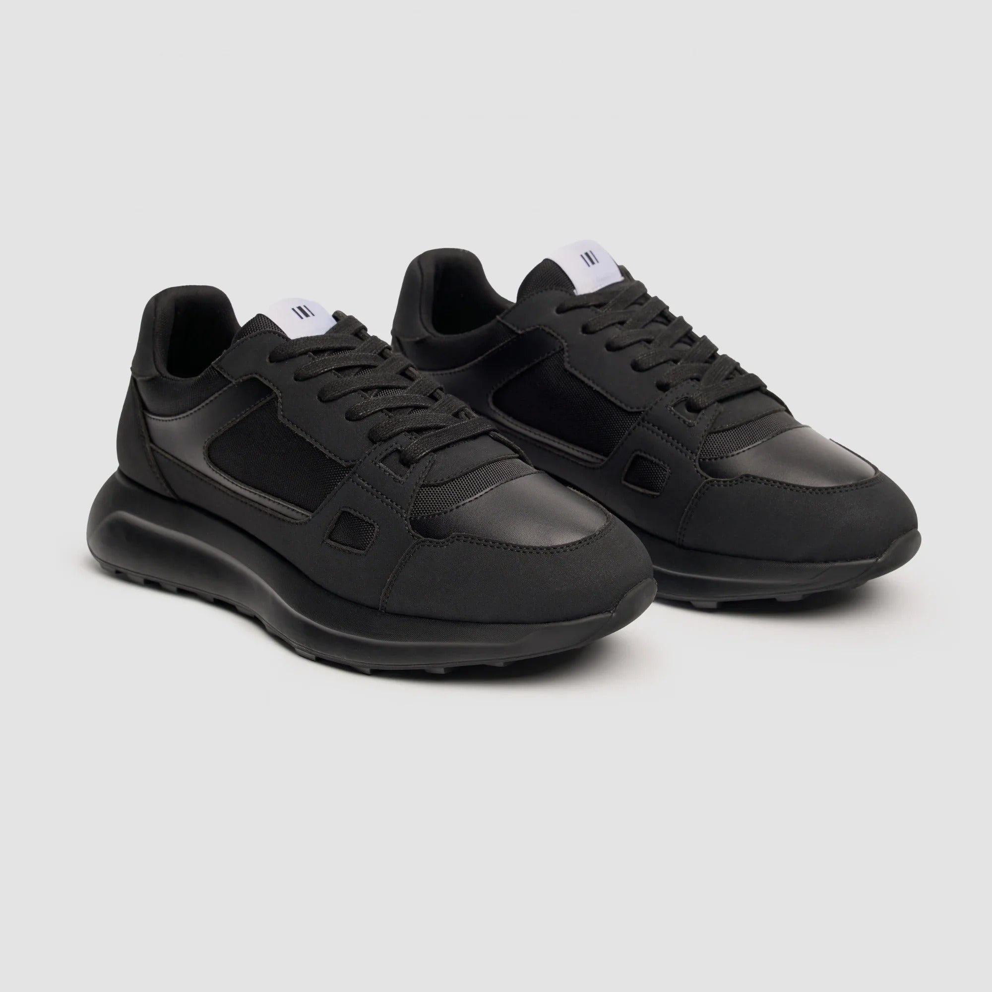 Albany - Sneakers casual da uomo nere in mesh traspirante