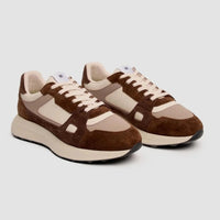 Albany - Sneakers casual da uomo in mesh traspirante color marrone chiaro