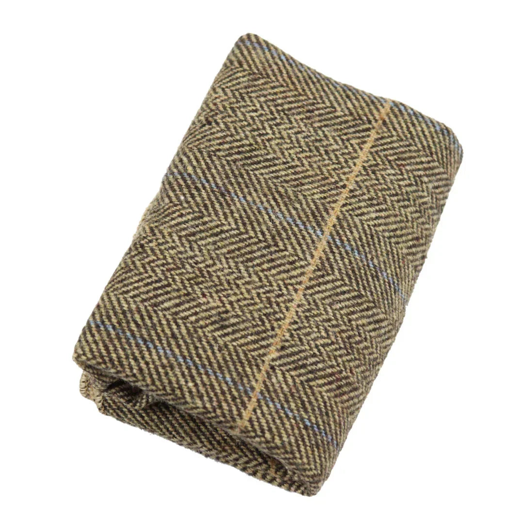 Albert - Papillon da uomo in tweed a spina di pesce marrone